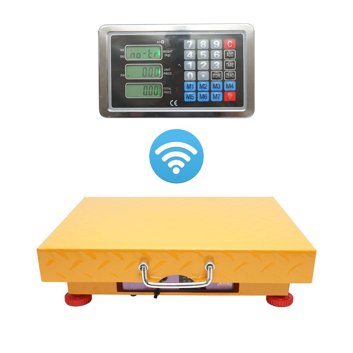 Elektronikus vezeték nélküli platform padlómérleg 32x42cm WiFi kijelzővel 150Kg