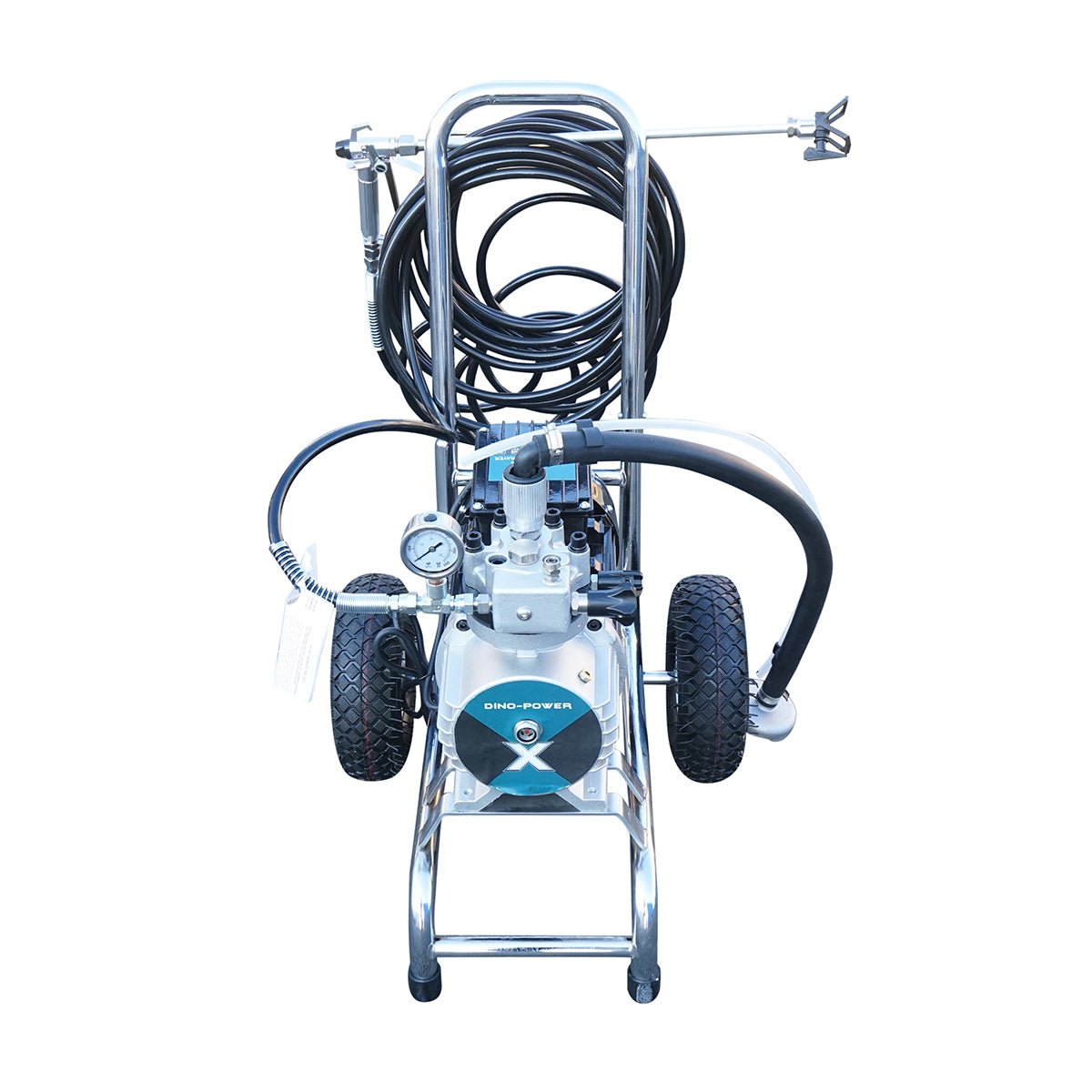 Professzionális airless membrános festékszóró szivattyú 2kW, 220V, áramlási sebesség 4 L/min, fúvóka 521, maximális nyomás 220 bar X D990