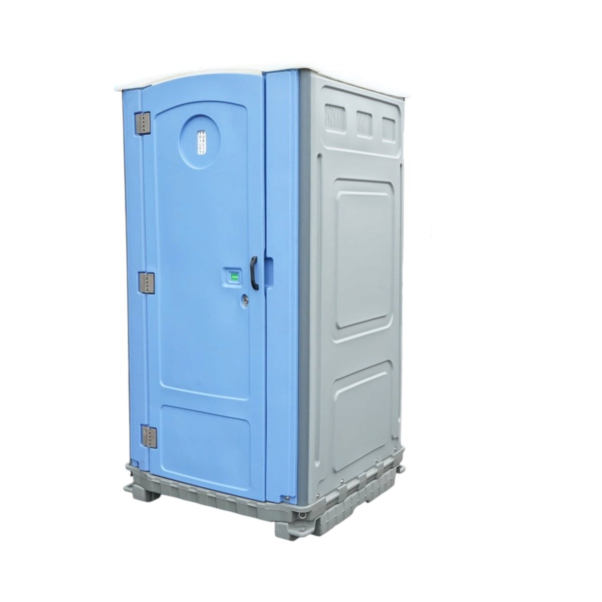 Ökológiai szennyvíztartályos WC 350L HDPE mosdóval, piszoárral, tükörrel, toalettpapír-tartóval és ruhaakasztóval 1150x1150x2250mm