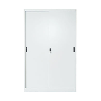 Fém toló fémszekrény 1900x1200x450mm, 2 rögzített tolóajtóval, 4 csigával, max 50kg/csiga, szürke Breckner Germany
