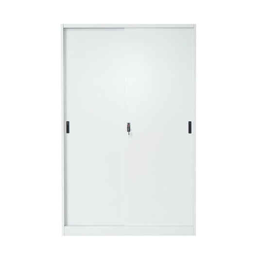 Fém toló fémszekrény 1900x1200x450mm, 2 rögzített tolóajtóval, 4 csigával, max 50kg/csiga, szürke Breckner Germany