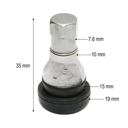 TR412 prémium EPDM tubeless autószelep, 35 mm, krómozott