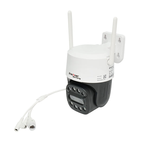 WIFI beltéri/kültéri megfigyelő kamera 4M ultra HD, PTZ, mozgásérzékelő, forgatható, 90 fok, 220V IP66 Breckner Germany