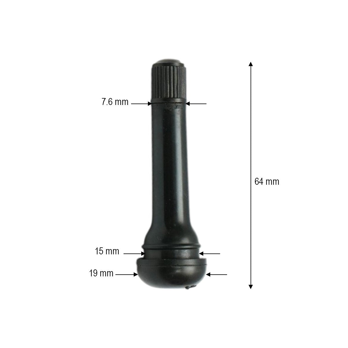 TR418 tömlő nélküli gumiszelep, 64 mm