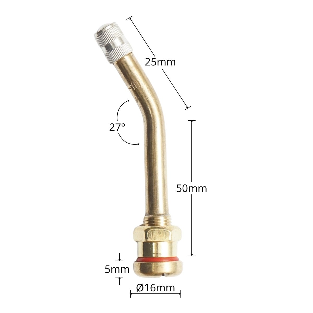 75 mm-es V3-20-10 tubeless teherautó szelep