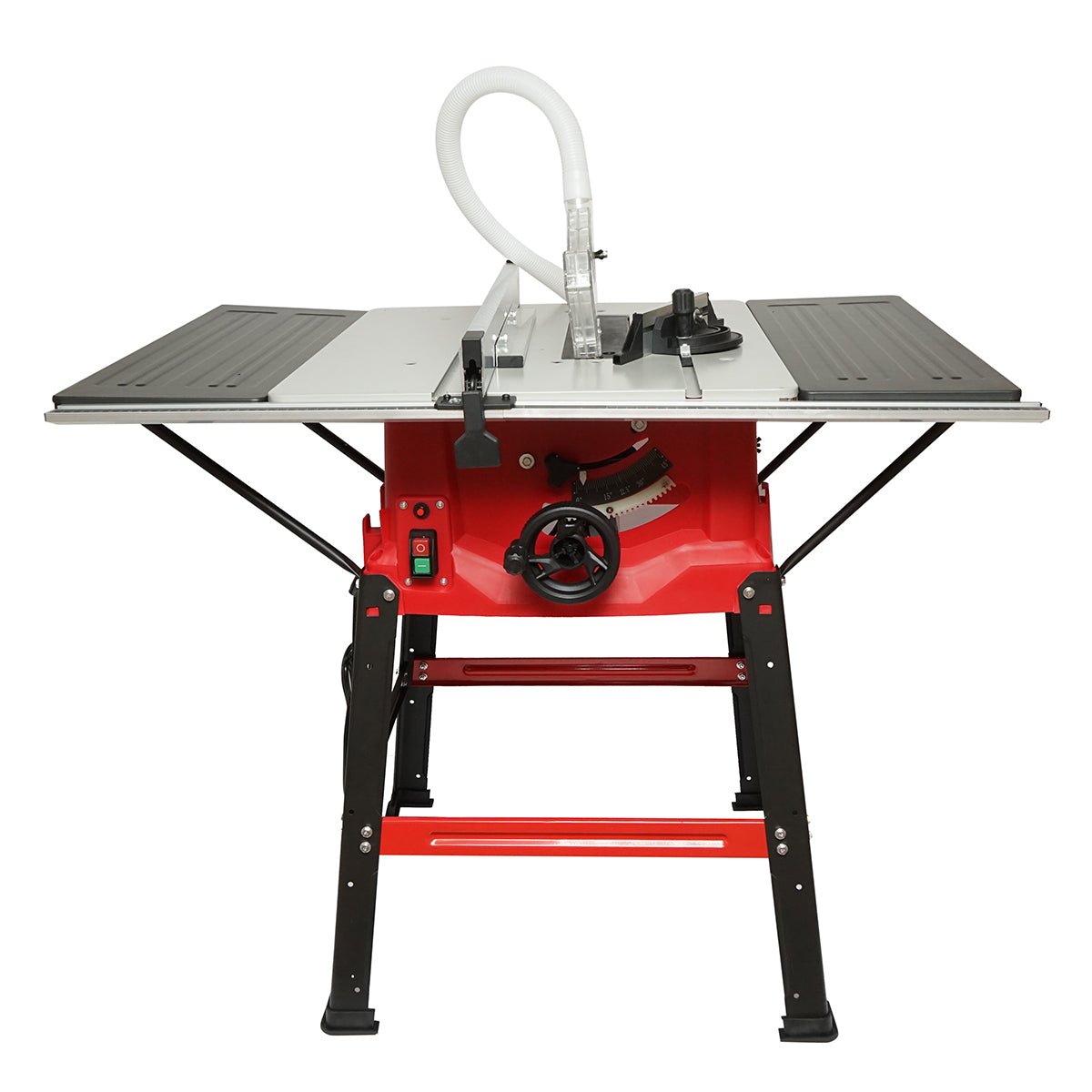 Körfűrész asztallal 1800 W, 220 V, 254 mm-es tárcsa, 0–45° vágási szög, 4500 fordulat/perc, 645 x 940 mm