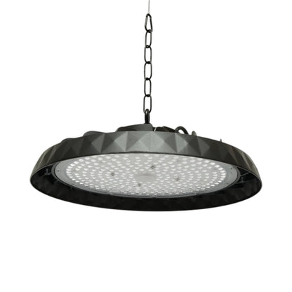 Ipari LED UFO High-Bay lámpa 200W, 100-265V, 6500K, 40000lm csarnokokhoz, raktárakhoz 375x50mm IP65 Breckner Germany