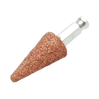 Csiszolókő polírozó abrazív kúpos 25x50mm, szemcseméret K36, hatszögletű szár 3/8 inch