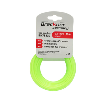 Kerek fűkasza vezeték 2.4mmx15m Breckner Germany