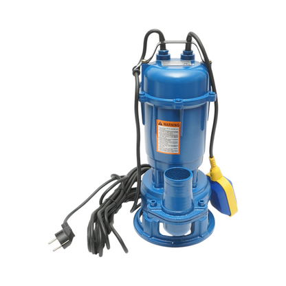 Szennyezett vízszivattyú, merülő vízelvezető úszóval és darálóval 5500 W, 220 V, áramlási sebesség 233 l/perc, H8m WQDS15-8-0,55F Breckner Germany Szivattyú