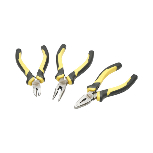 Crownman 3 darabos mini patent kombinált fogó, éles, hegyes hegyű 115mm