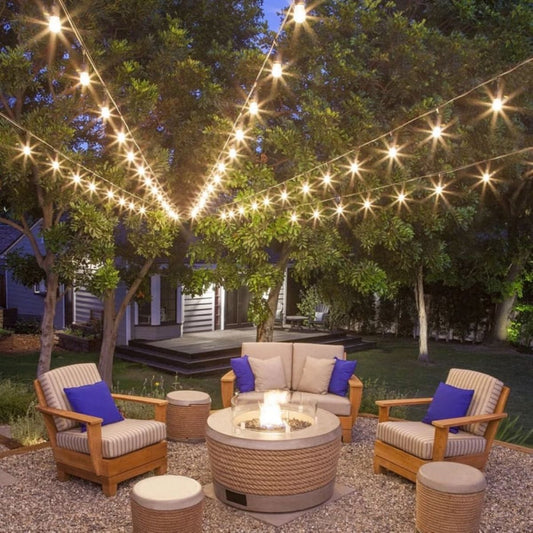 Kültéri LED világítási rendszer 12 E27 foglalat, 6m kábel, 220V IP44 Breckner Germany