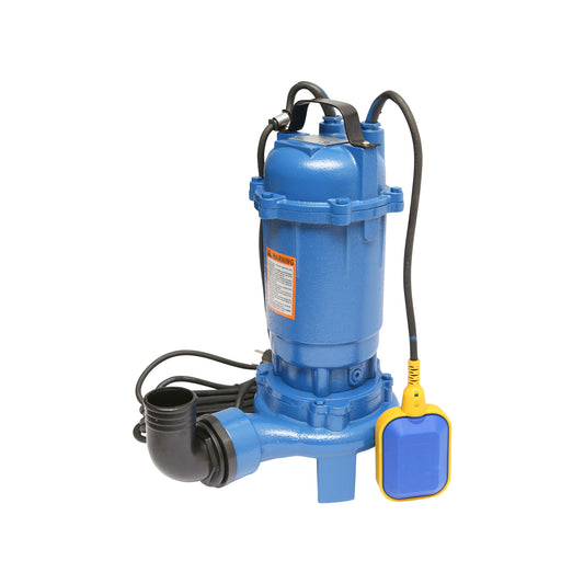 Merülő szennyvízszivattyú, merülő vízelvezető úszóval és darálóval 750W, 220V, áramlás 250L/min, H7m WQCD7-8-0.75F Breckner Germany