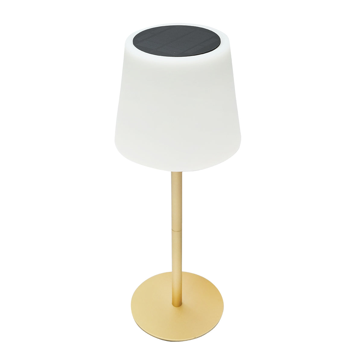 Napelemes LED asztali lámpa 2W, napelem 0,7W, akkumulátor 3,7V 1200mAh, USB 5V 1A, arany Breckner Germany