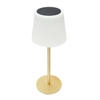 Napelemes LED asztali lámpa 2W, napelem 0,7W, akkumulátor 3,7V 1200mAh, USB 5V 1A, arany Breckner Germany