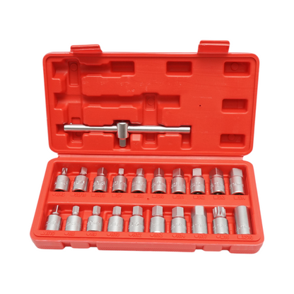 Olajfürdő fúvókakulcs készlet négyzetprofil, hatlapos, torx 21 darab Breckner Germany