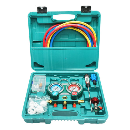 Autóklímaberendezés ellenőrző és töltő készlet, Freon R22, R32, R134a, R410a, R134a, R410a