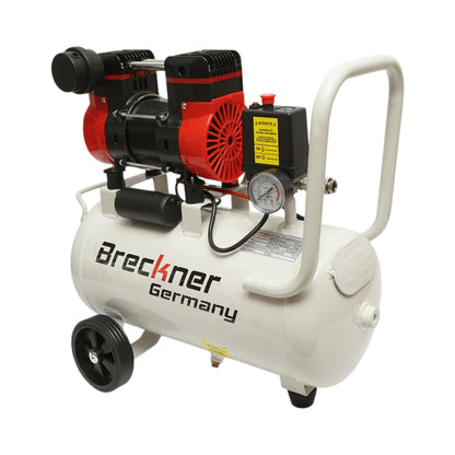 50 literes légkompresszor, 2 hengeres 1,5 kW/2,1 LE motor, maximális nyomás 8 bar, levegőbeömlési térfogat 155 l/perc Breckner Germany