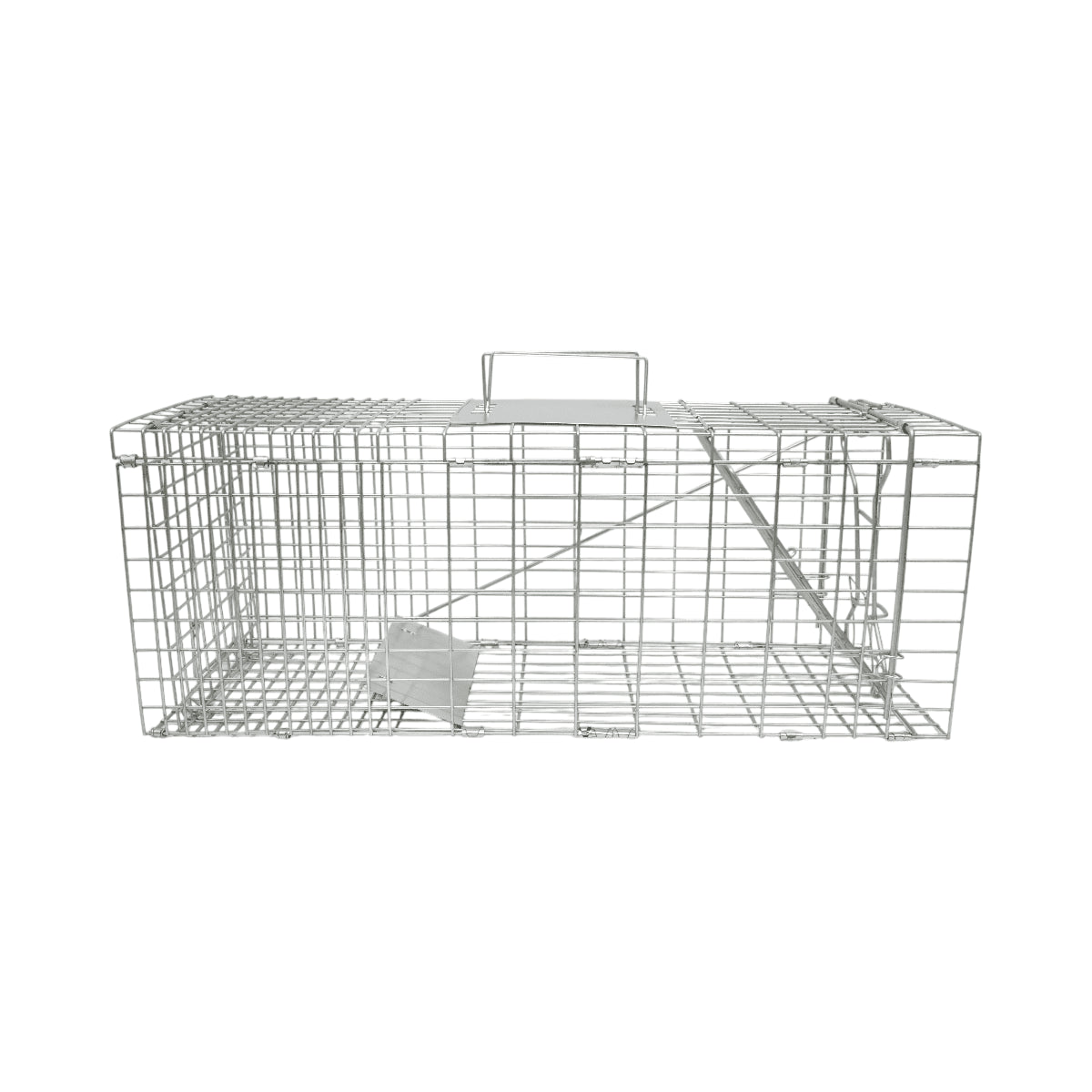 Robusztus fém ketrec csapda vadállatok befogására 66x25x25cm
