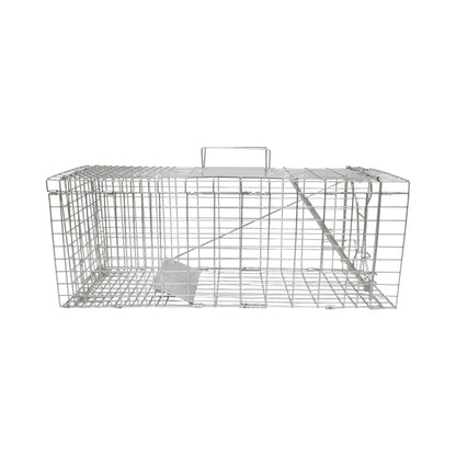 Robusztus fém ketrec csapda vadállatok befogására 66x25x25cm