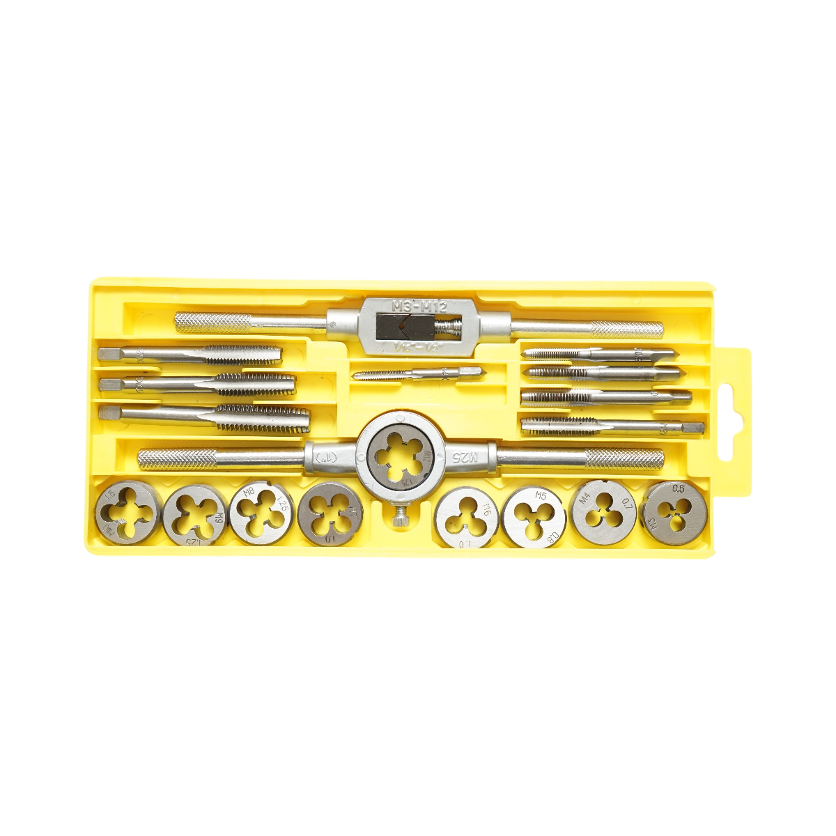Crownman M3-M12mm metrikus menetvágó és menetvágó készlet 20 darab