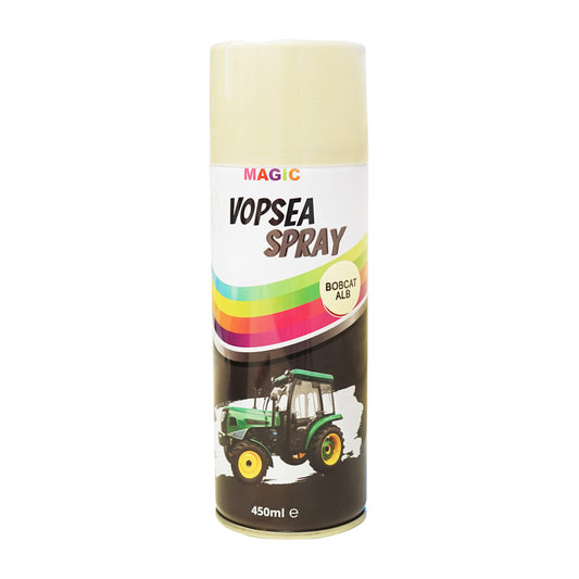 Professzionális Bobcat fehér autófesték spray gyorsan száradó 450ml MAGIC