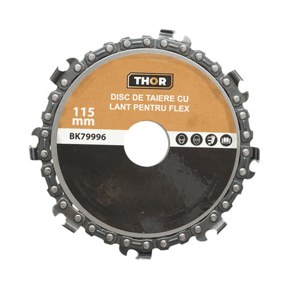 Fűrészlánc hajlítókorong 115x22mm 9 fogú fűrészlánc THOR fakivágáshoz