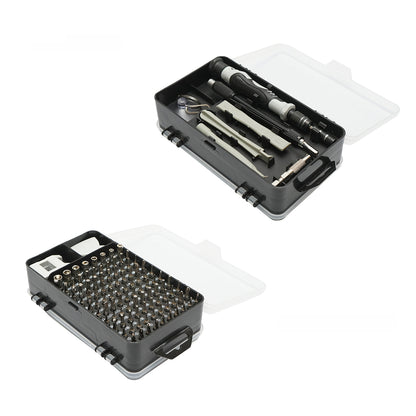 Precíziós csavarhúzó készlet bitek, torx, kereszt, hatszögletű, elektronikai 115 db