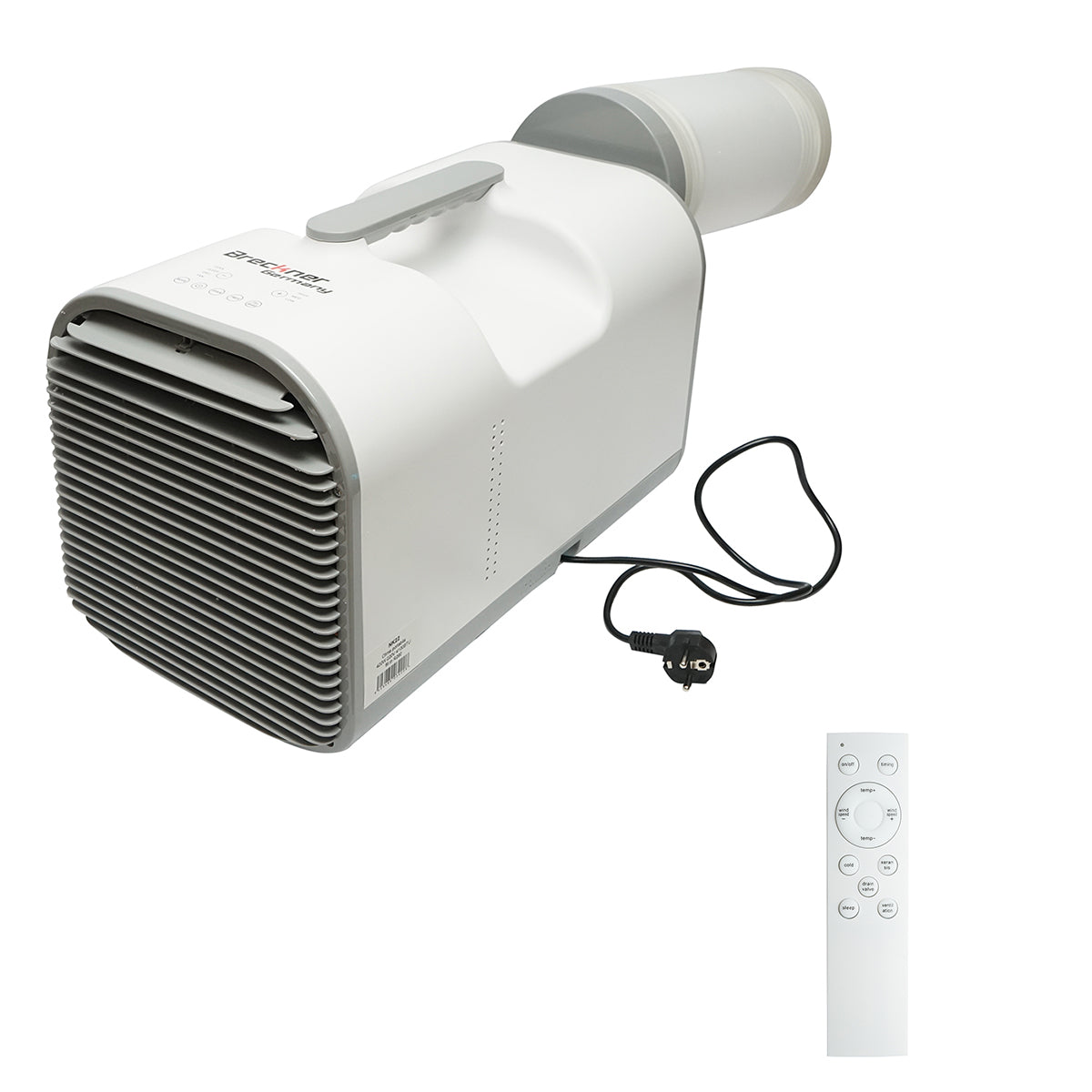 Hordozható légkondicionáló 4100 BTU, 420W, 220V párátlanító funkcióval, szellőztetéssel, távirányítóval, alvó üzemmóddal, szerelési készlet tartozék Breckner Germany