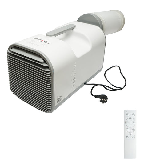 Hordozható légkondicionáló 4100 BTU, 420W, 220V párátlanító funkcióval, szellőztetéssel, távirányítóval, alvó üzemmóddal, szerelési készlet tartozék Breckner Germany