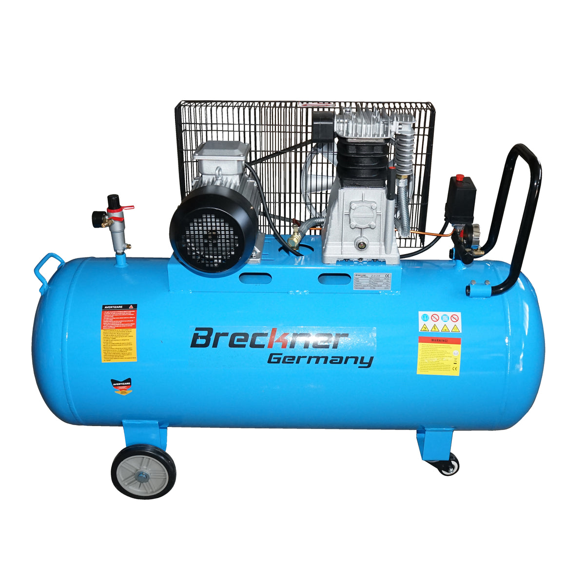 Légkompresszor 380V, 200L, teljesítmény 3kW/4CP maximális nyomás 8 Bar, áramlás 250L/min Breckner Germany
