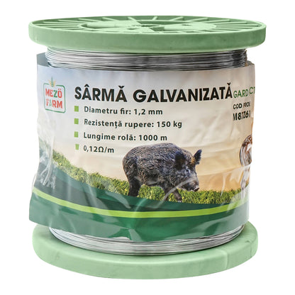 Horganyzott huzal elektromos kerítéshez 1,2mm x 1000m Mezofarm