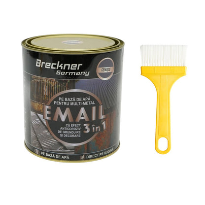 Breckner Germany 3 az 1-ben rozsdagátló email festék fémhez hamuszürke 750g, közvetlenül a rozsdára, vízalapú