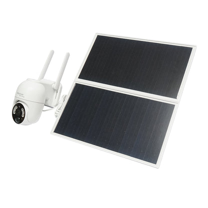 2MP megfigyelő kamera napelemmel és 18000mAh akkumulátorral, 4G SIM-kártyával, 360 fokos PTZ forgatással, emberi PIR érzékeléssel és Ubox alkalmazással.