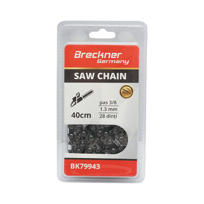 Láncfűrész lánc, 3/8-as osztás, 28 fog, 1,3 mm, hosszúság 40 cm Breckner Germany