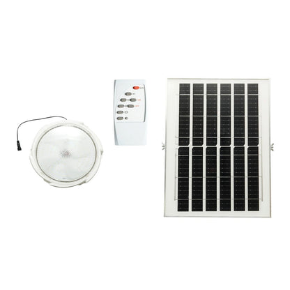 Napelemes LED mennyezeti lámpa 200W, 6500K 12W napelem panellel, 5400mAh akkumulátor, mozgásérzékelő és távirányító IP65 Breckner Germany