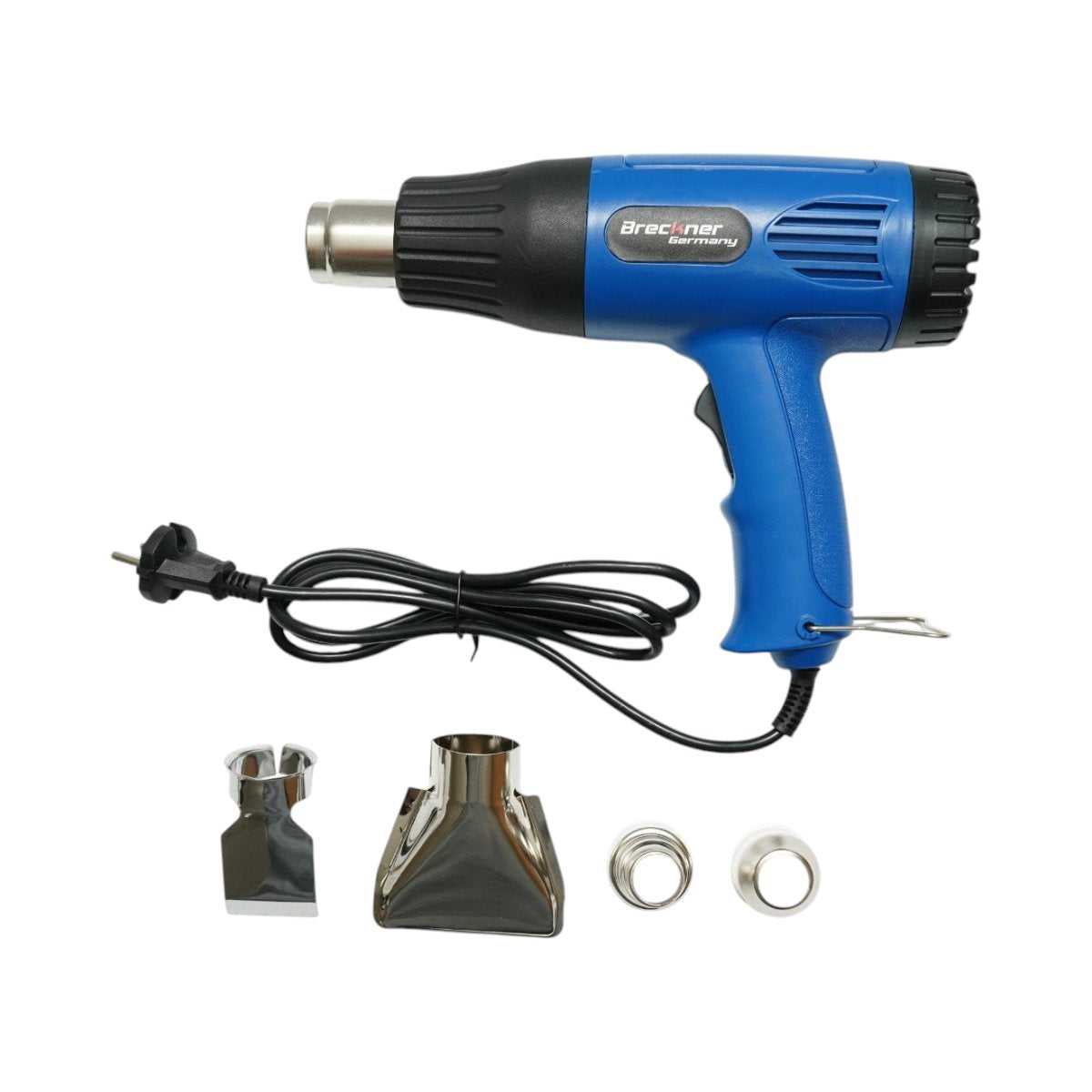 Forró levegős pisztoly 1600W, 220V, levegőáramlás 300/500 L/min, 2 hőmérsékleti fokozat 300/600°C Breckner Germany