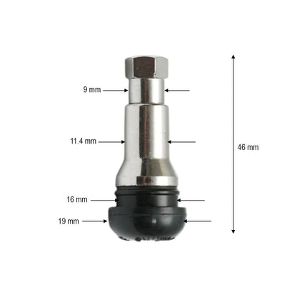 Valva roata auto tubeless premium TR413 45mm cromata