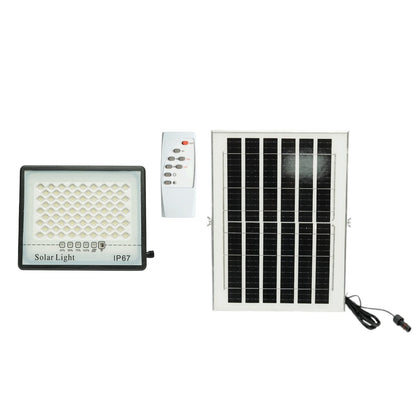 LED reflektor 100W, 6500K napelemes panellel 12W, LiFePO4 8000mAh akkumulátor és távirányító IP67 Breckner Germany