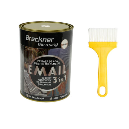 Breckner Germany 3 az 1-ben rozsdagátló zománcfesték fehér matt fém felületekhez 2kg, közvetlenül a rozsdára, vízalapú