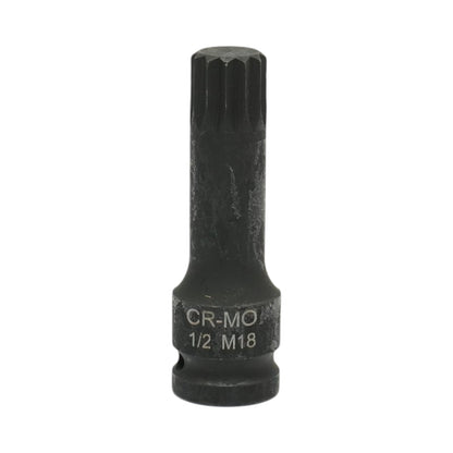 M18 Spline ütő bitdugókulcs, 78 mm, 1/2”, Cr-Mo – Breckner Germany