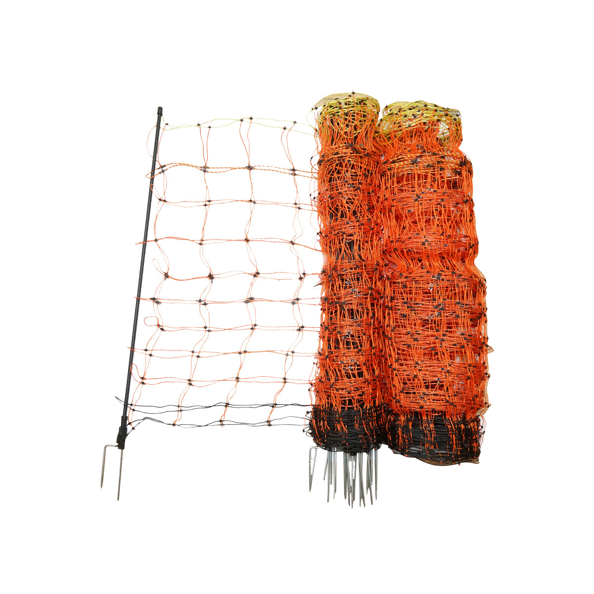 Elektromos kerítésháló, hossza 50m és magassága 108cm, dupla lábbal, 11x15mm