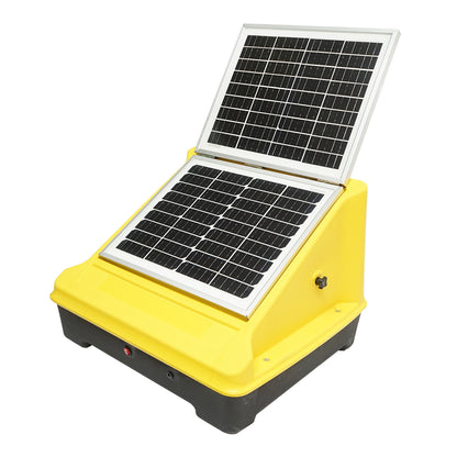 10 Joule elektromos kerítés impulzusgenerátor 25W-os napelemmel és 12V/25Ah akkumulátorral Breckner Germany