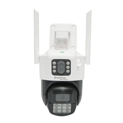 6 MP-os kettős lencsés megfigyelő kamera, WIFI P2P, 360 PTZ forgatás mozgásérzékelővel, sziréna, emberfelismerés, Google Assistant és iCSee alkalmazás