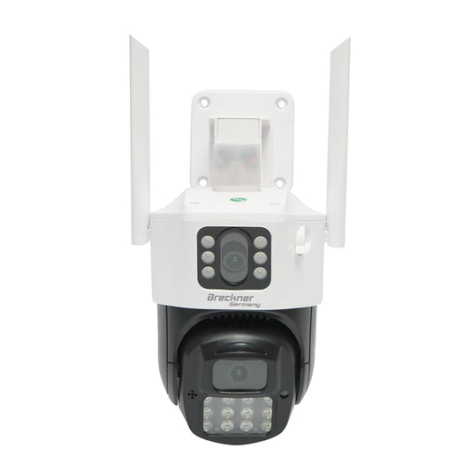 6 MP-os kettős lencsés megfigyelő kamera, WIFI P2P, 360 PTZ forgatás mozgásérzékelővel, sziréna, emberfelismerés, Google Assistant és iCSee alkalmazás