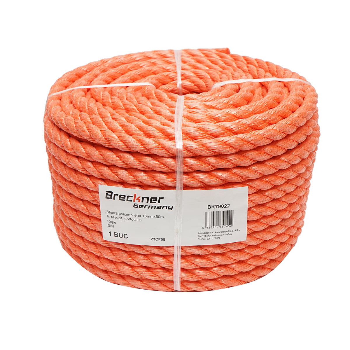 PP sodrott PP zsineg narancssárga 16mmx50m Breckner Germany