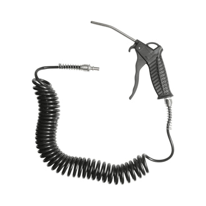 Sűrített levegős fúvóka 120 mm-es fúvókával, 5 m spiráltömlővel és 1/4"-os gyorscsatlakozóval.