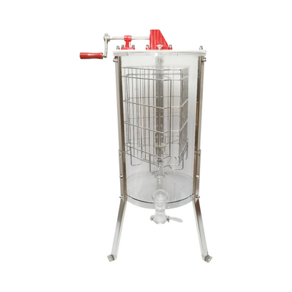 Kézi méhészeti centrifuga, pörgetőgép, átlátszó mézkiemelő 3 kerettel
