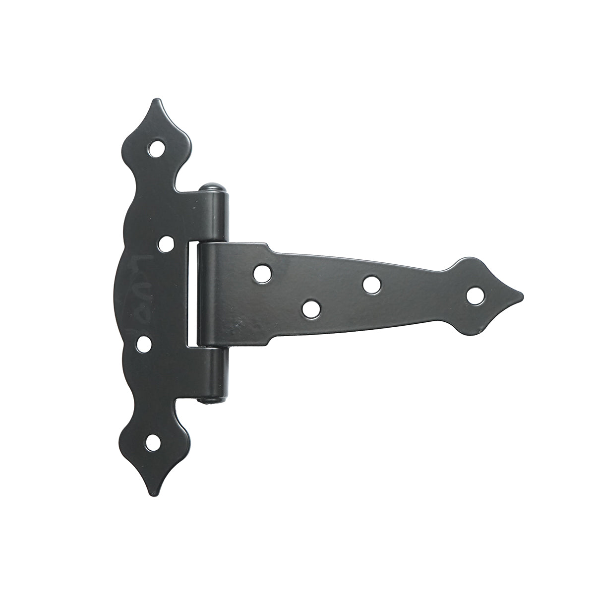 Fekete dekoratív zsanér T5, 130mm