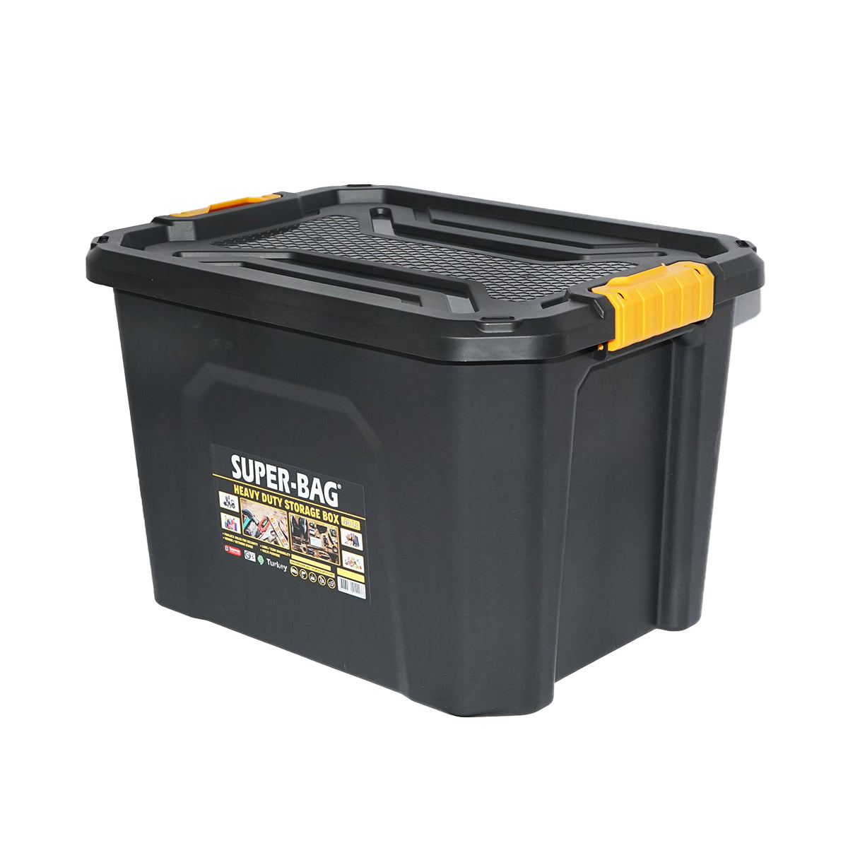 Nagy teherbírású tárolódoboz fedéllel 40L 490x380x320mm